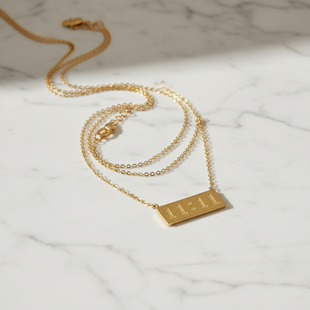 11:11 Manifestation Bar Necklace