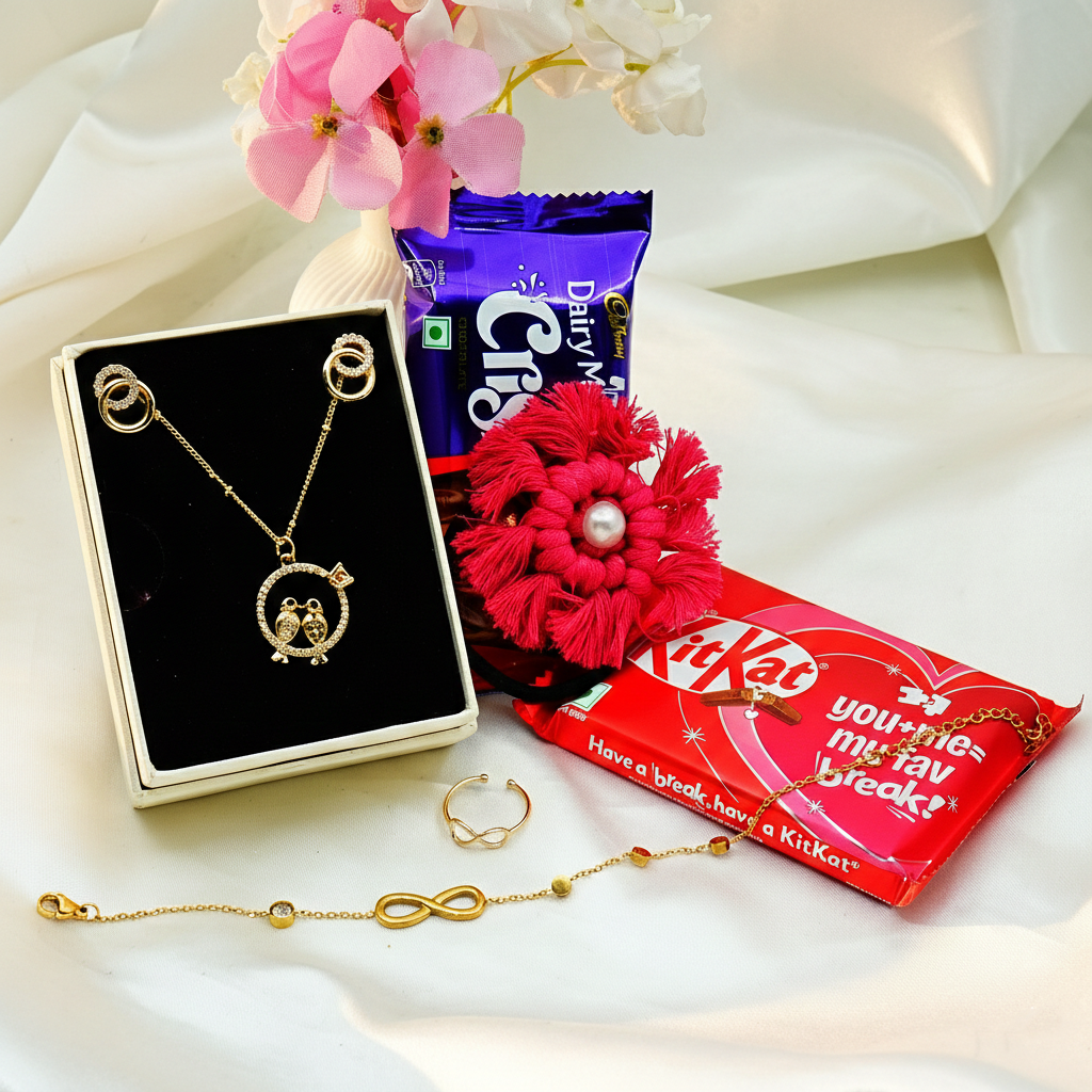 Cute Love Birds Gift Hamper For Her