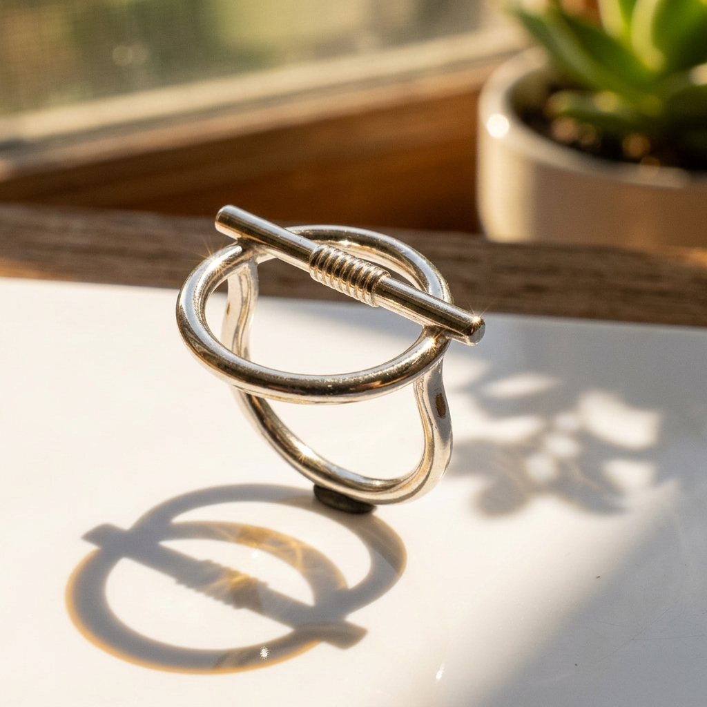 Modern Geometric Stainless Steel Ring