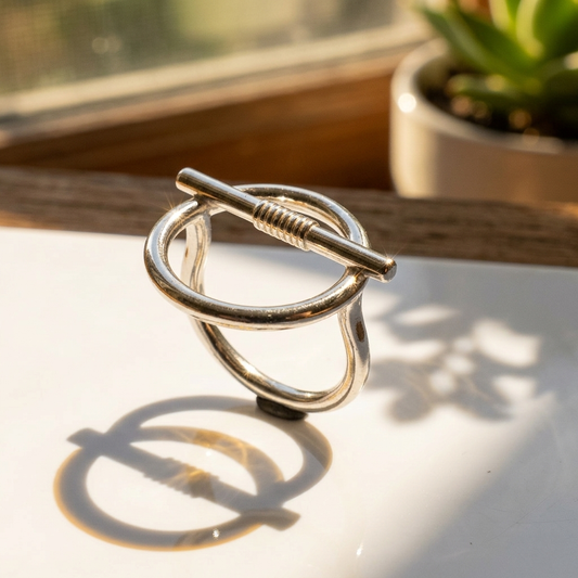 Modern Geometric Stainless Steel Ring