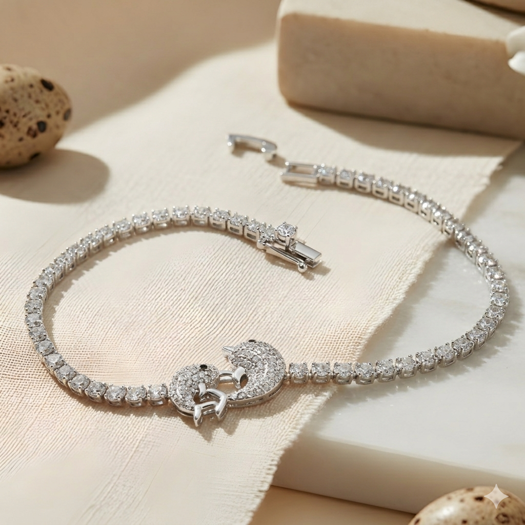 Dolphin Design Tennis Bracelet
