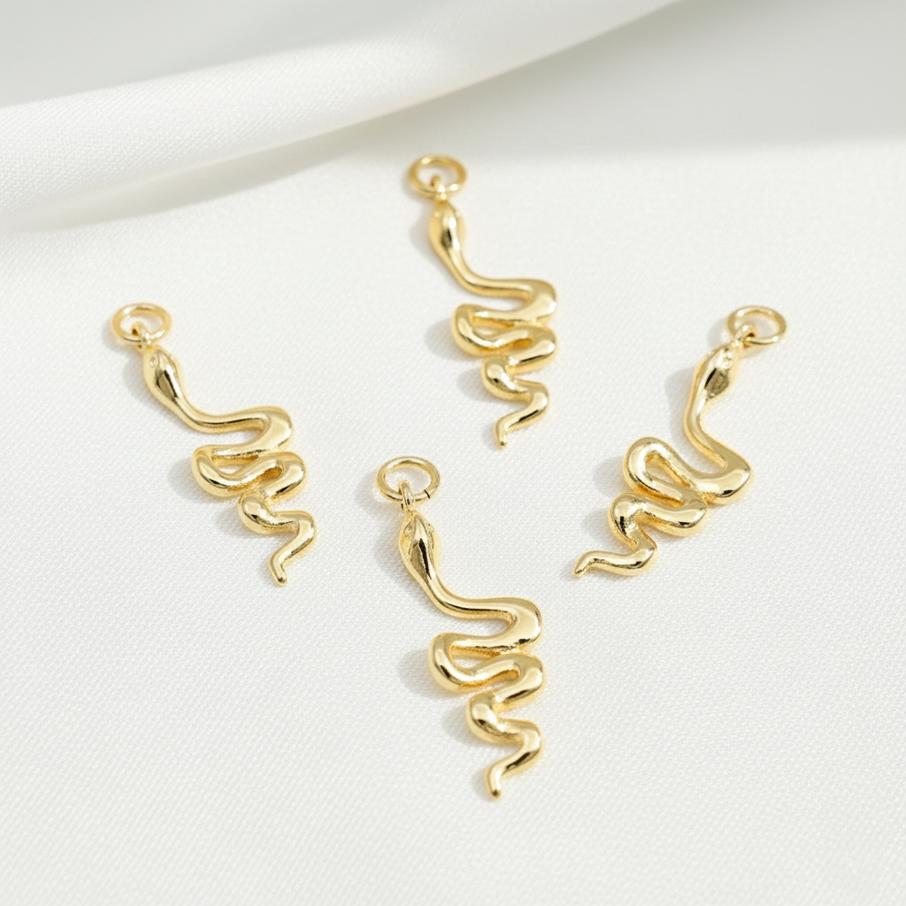 Gold Simple Snake Charm