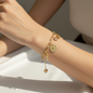 Personalized Gold Filled Charm Bracelet – Initial, Heart, Evil Eye & Key Charms