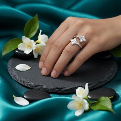 Butterfly Wing Open Ring