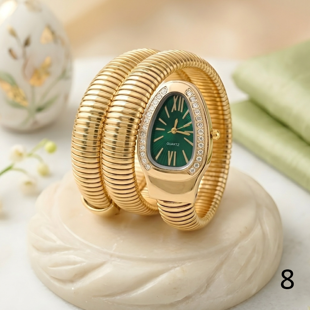 Snake Design Spiral Watch Bracelet