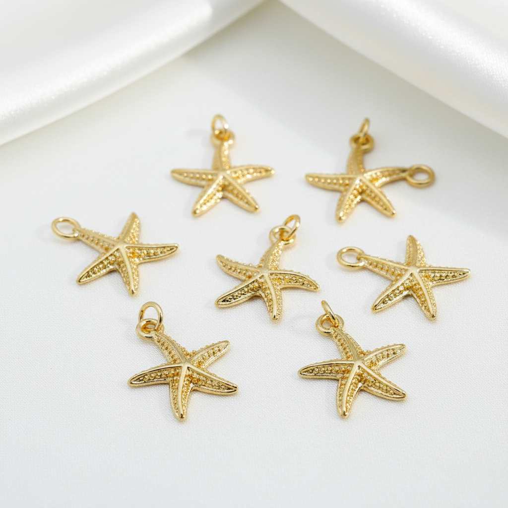 Gold Starfish Charm