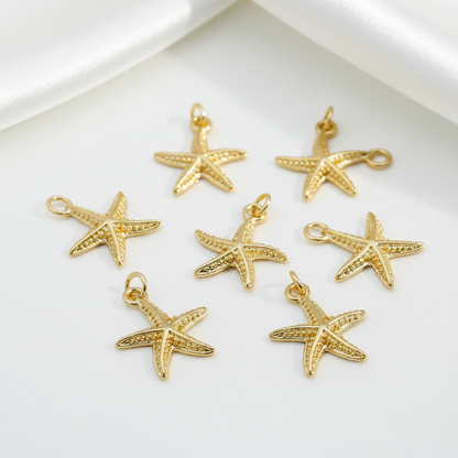 Gold Starfish Charm