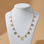Golden Clover & Crystal Charm Necklace