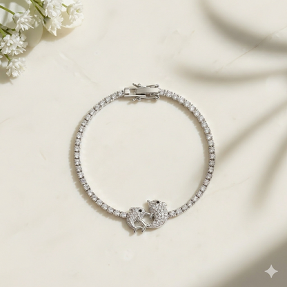 Dolphin Design Tennis Bracelet