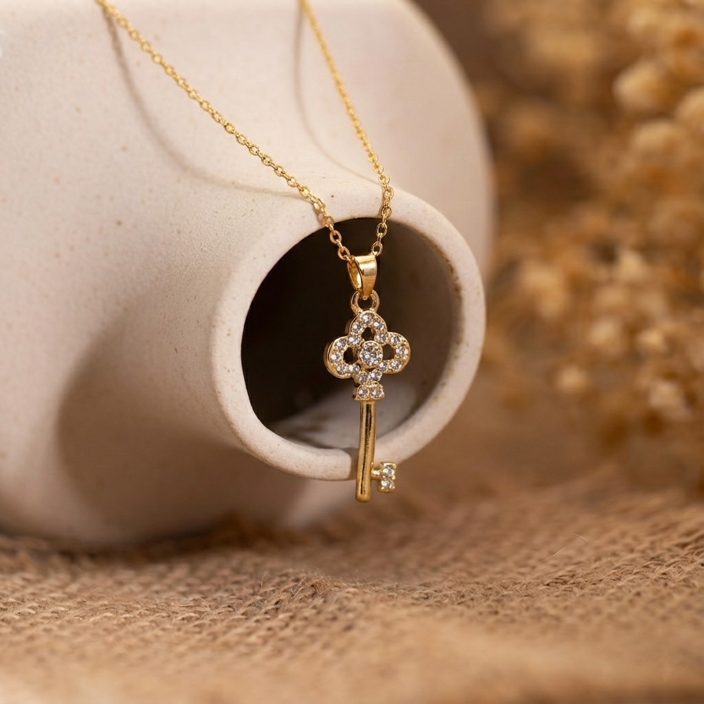 Key Pendant Necklace – Symbol of Love & New Beginnings