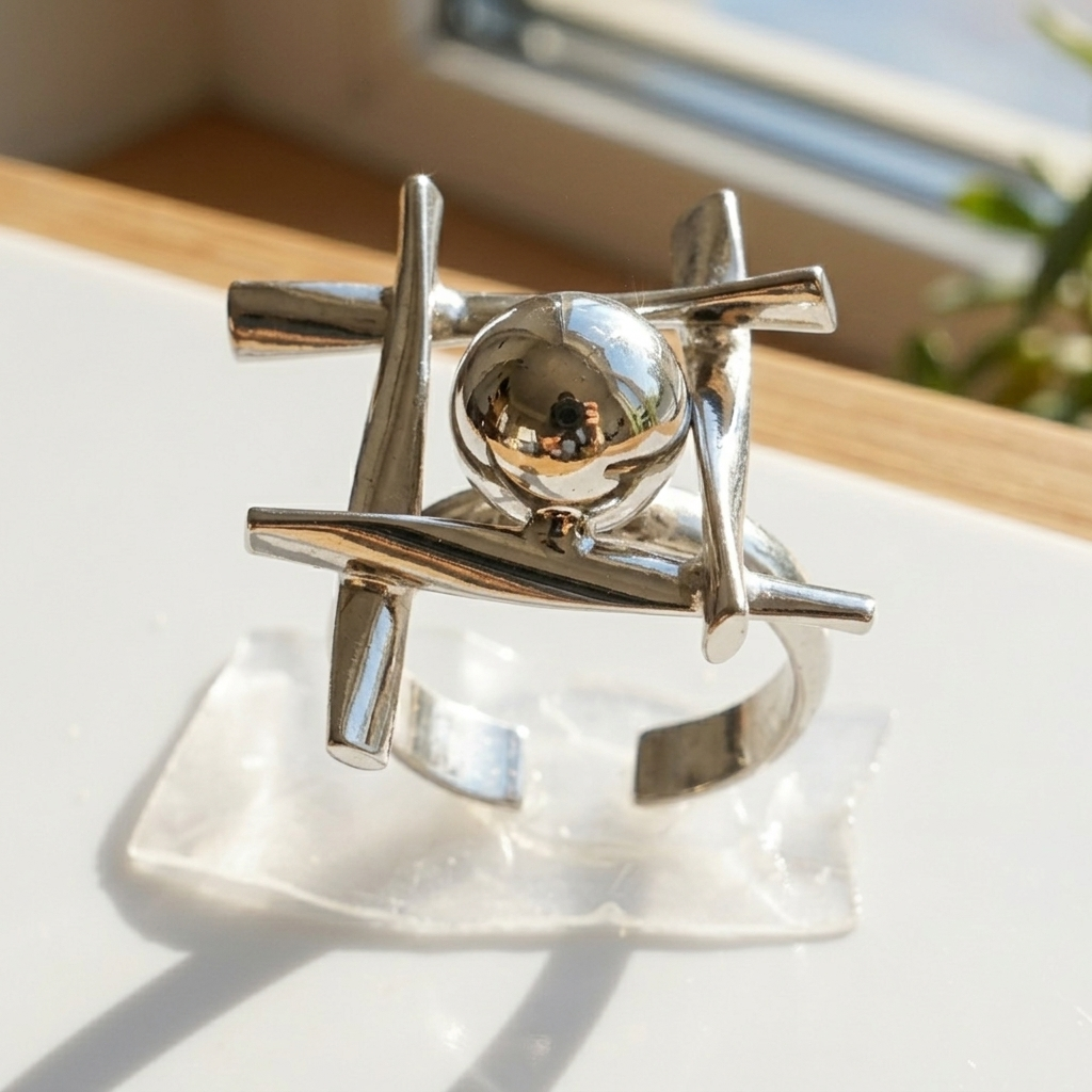 Modern Abstract Statement Ring