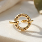 Aurelia Crystal Link Gold Ring