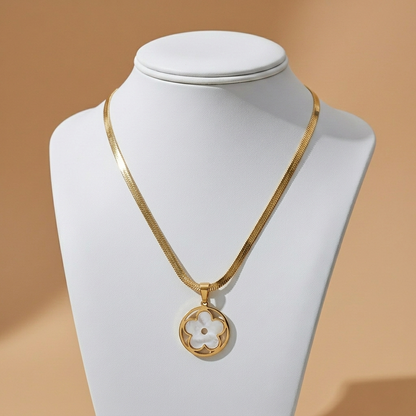 Golden Clover Pendant Necklace