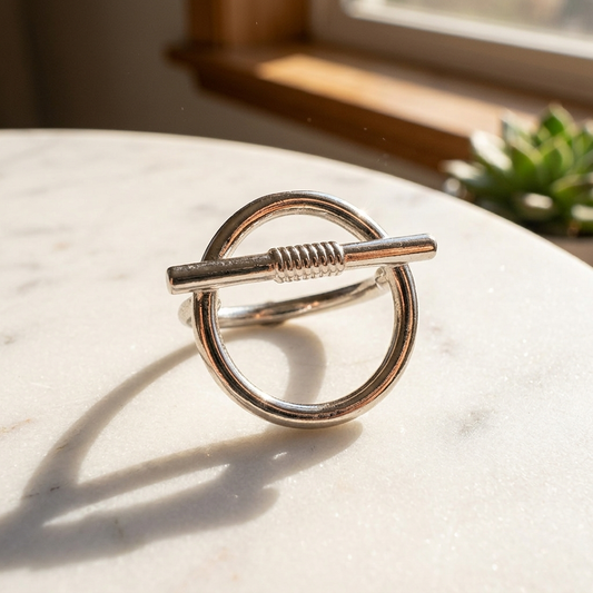 Modern Geometric Stainless Steel Ring