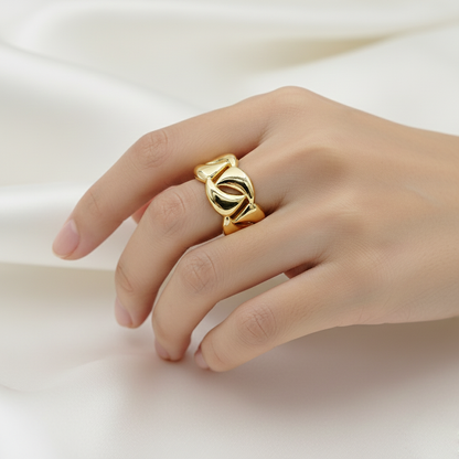 Bold Gold Chain Link Ring