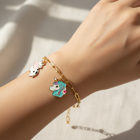 Customized Charm Bracelet – Enamel Charms