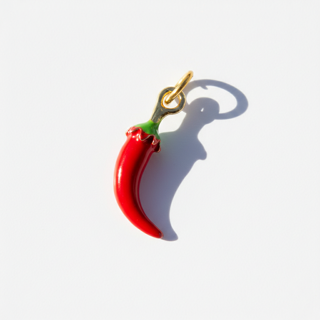 Red Chilli Pepper Charm For Bracelet Necklace
