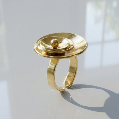Celeste Halo Gold Ring
