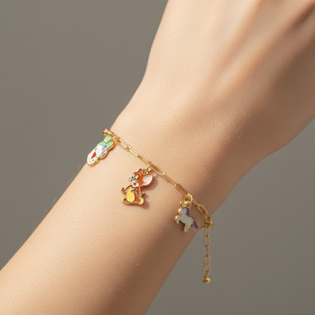 Customized Charm Bracelet – Personalized Enamel Charms