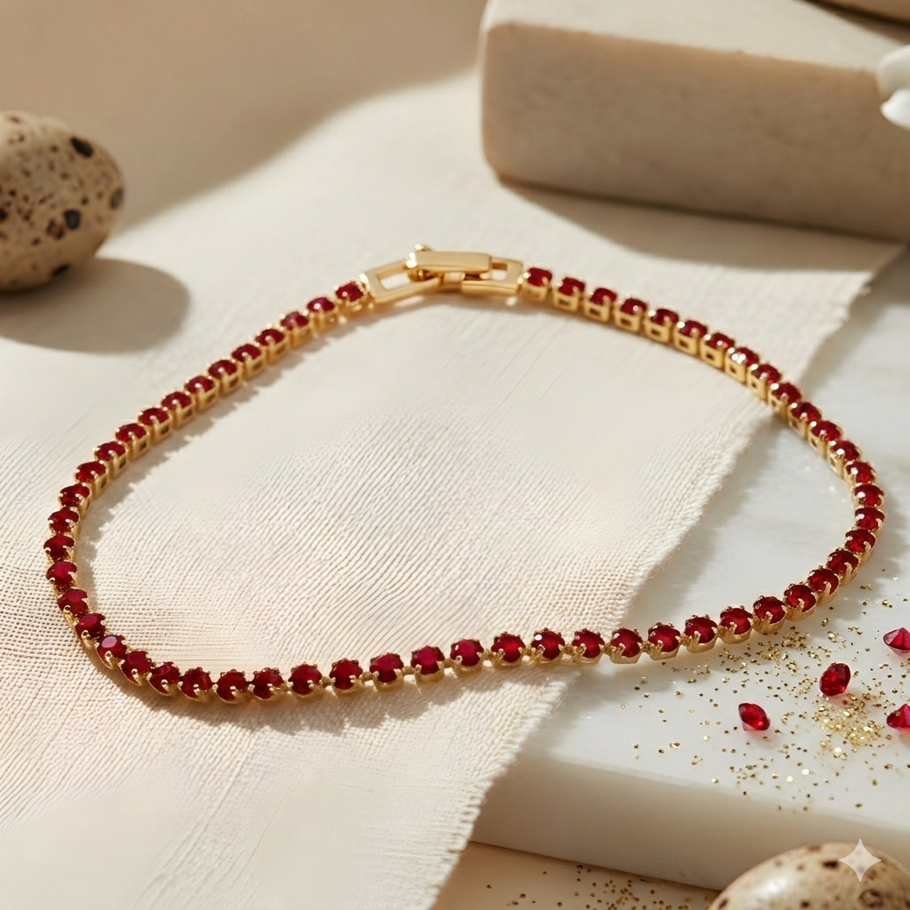 Square Cut Diamond Tennis Bracelet