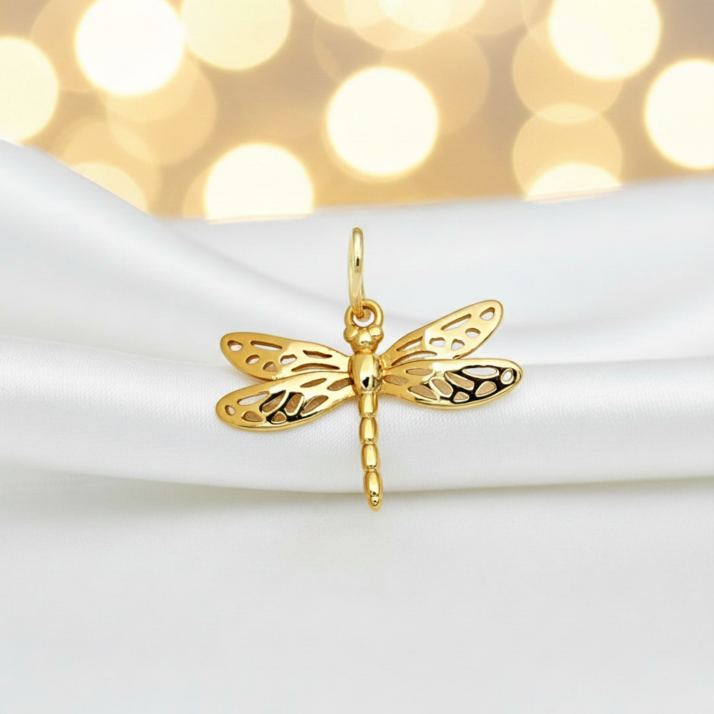 Gold Filled Dragonfly Charm For Bracelet Necklace