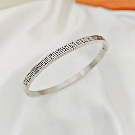Stainless Steel Greek Key Bracelet