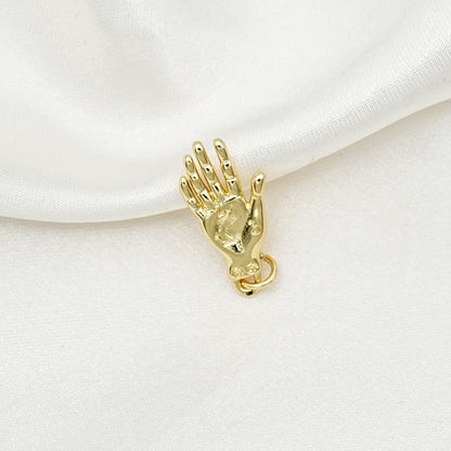 Gold Hand Charm – Protective Palm Pendant