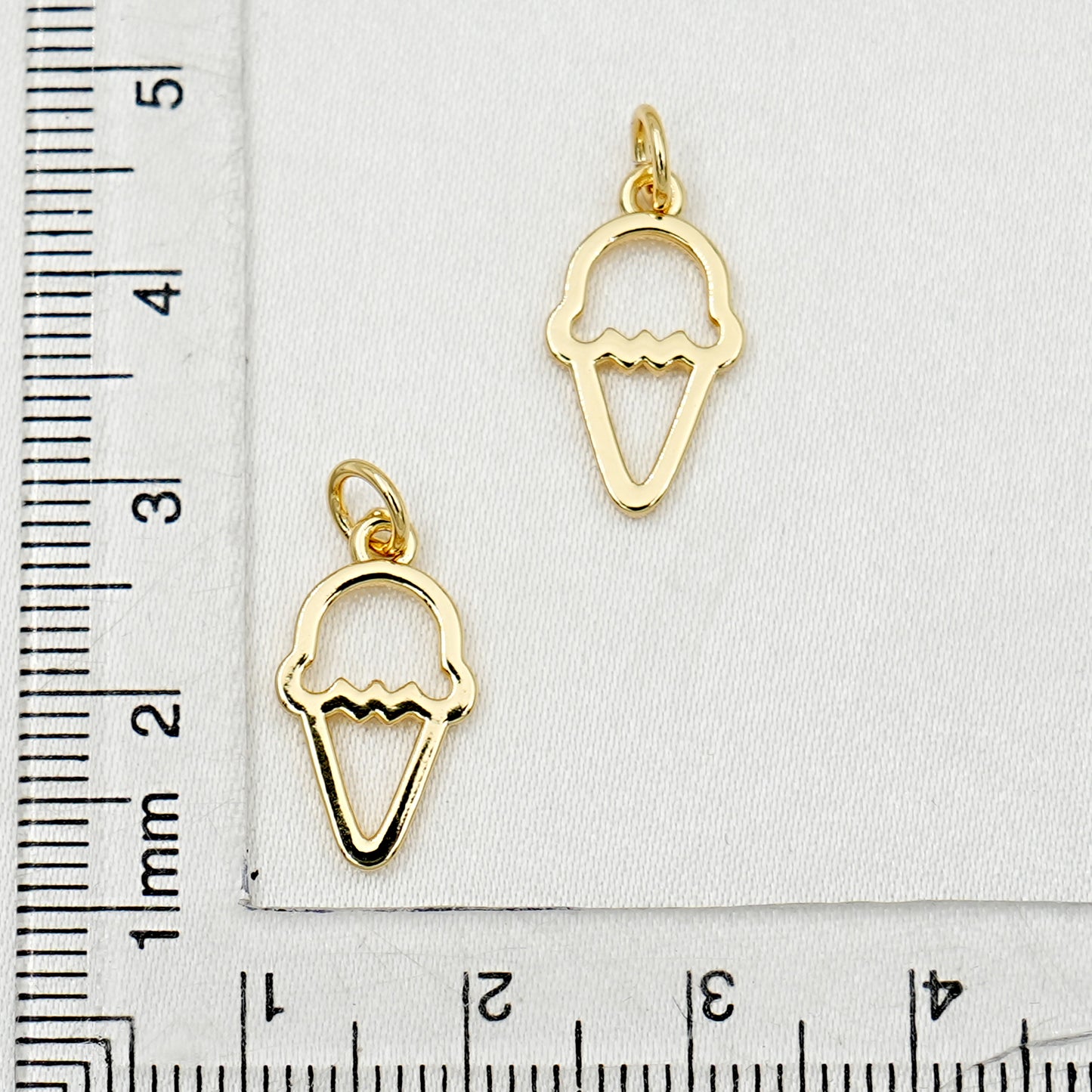Gold Tiny Ice Cream Charm