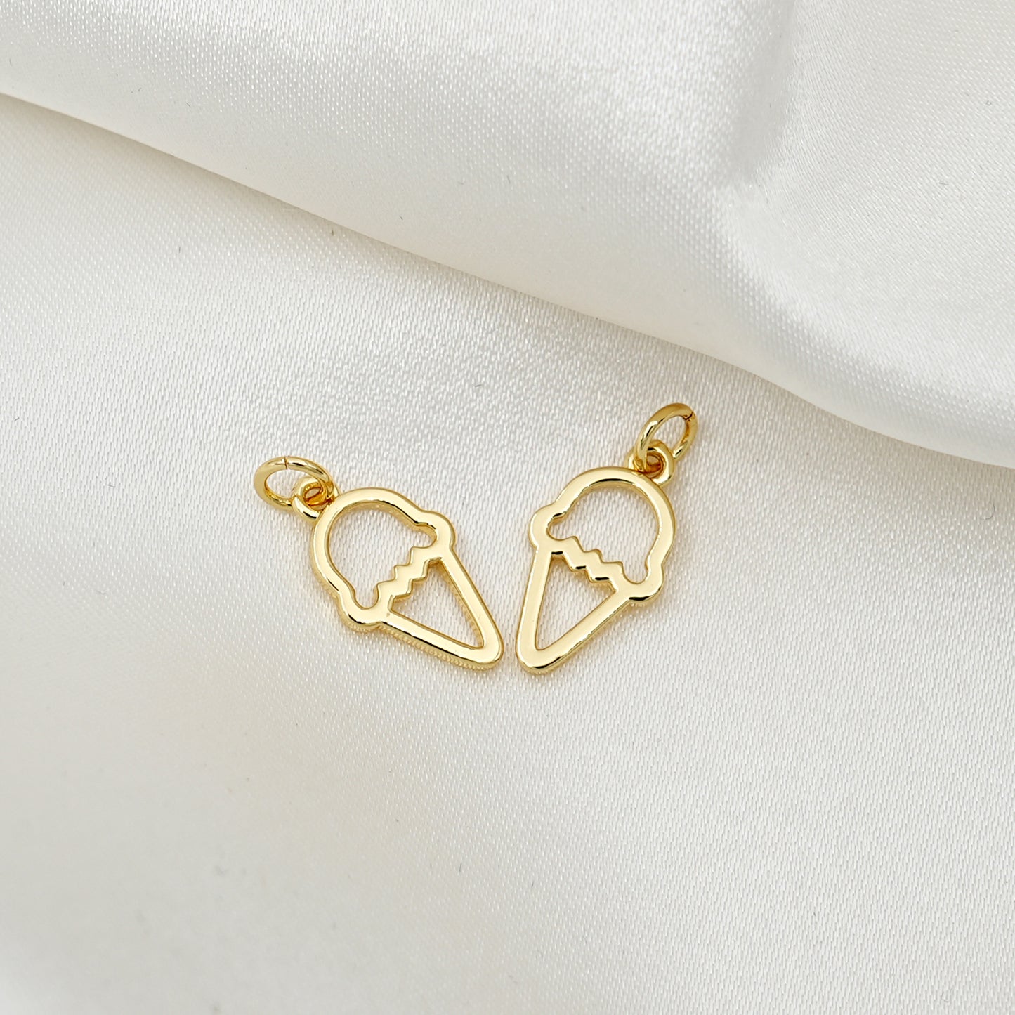 Gold Tiny Ice Cream Charm