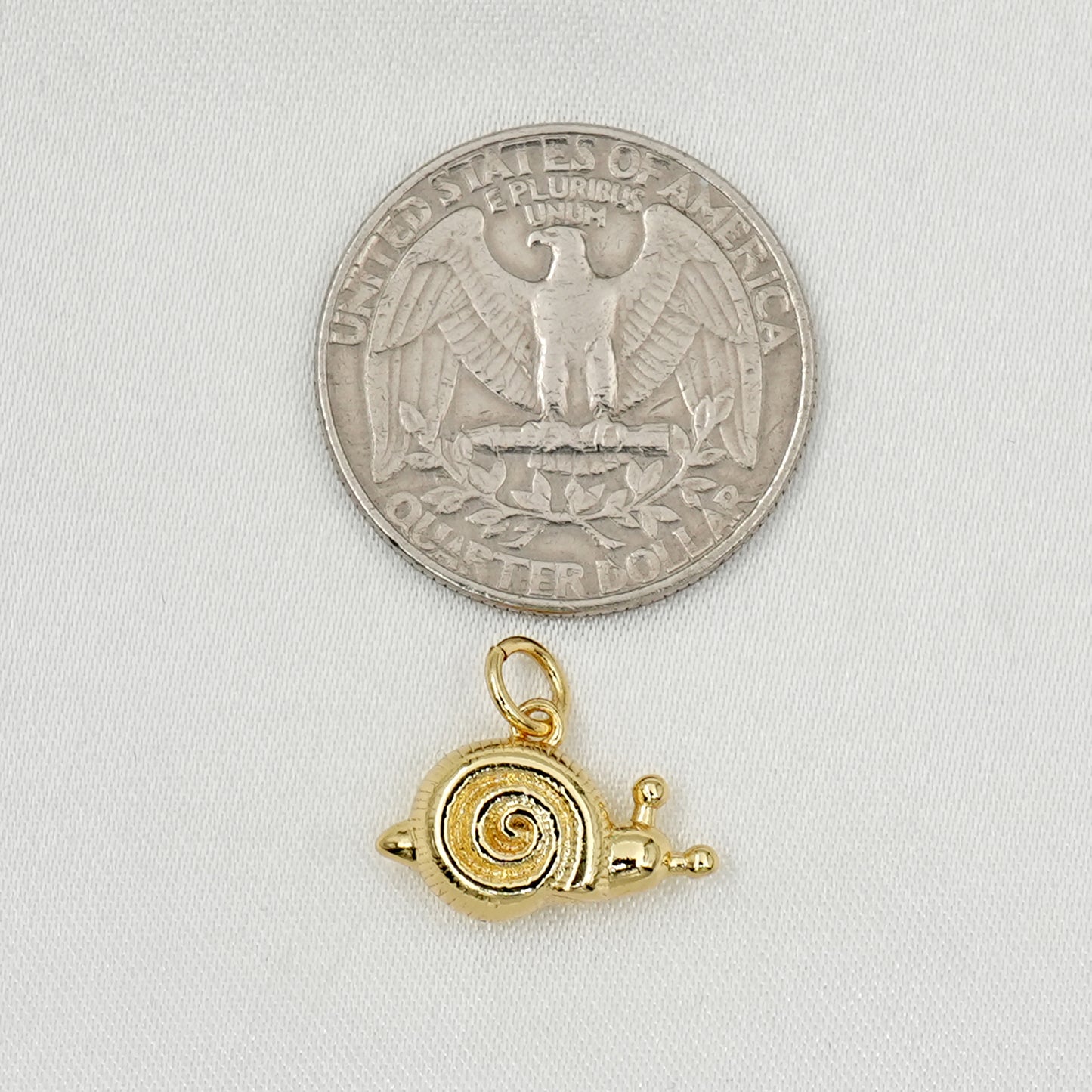 Gold Tiny Snail Charm