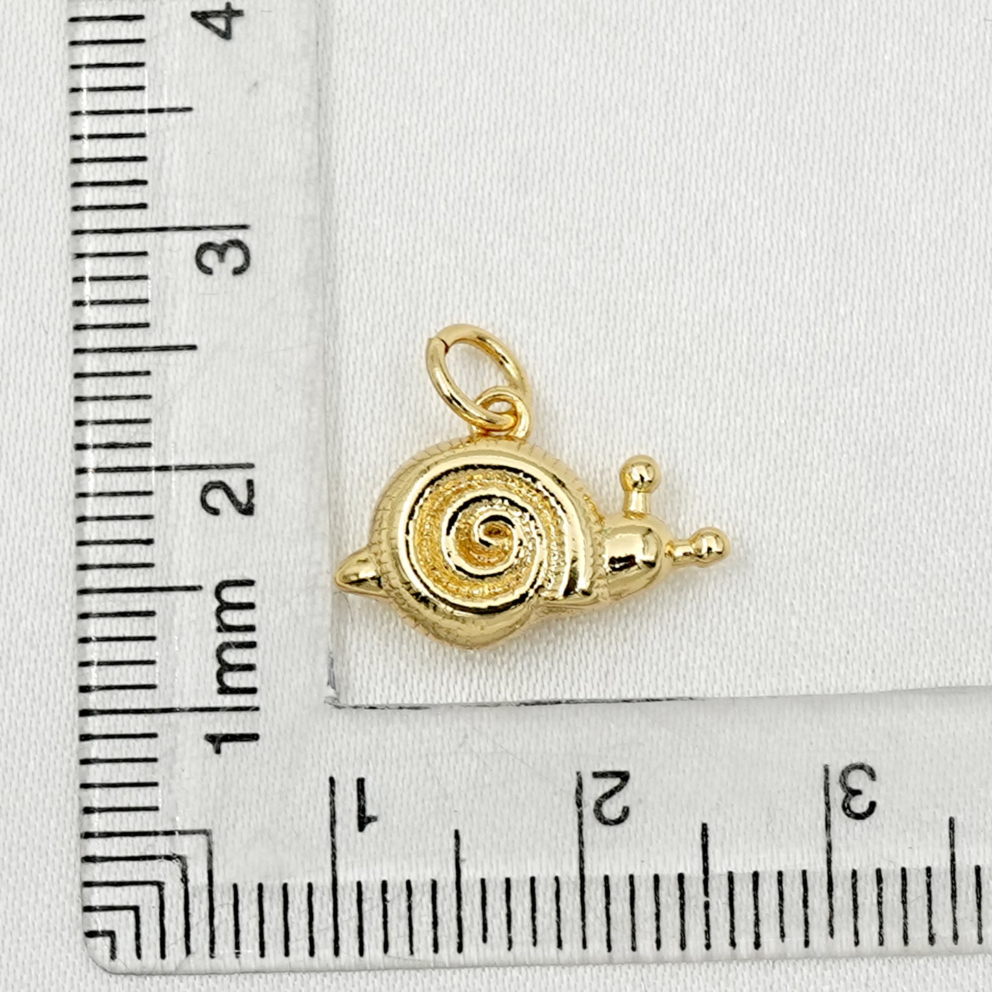 Gold Tiny Snail Charm