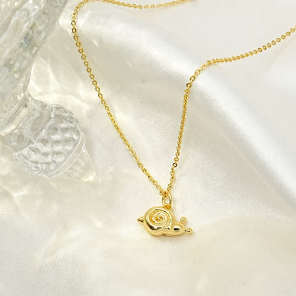 Gold Tiny Snail Charm