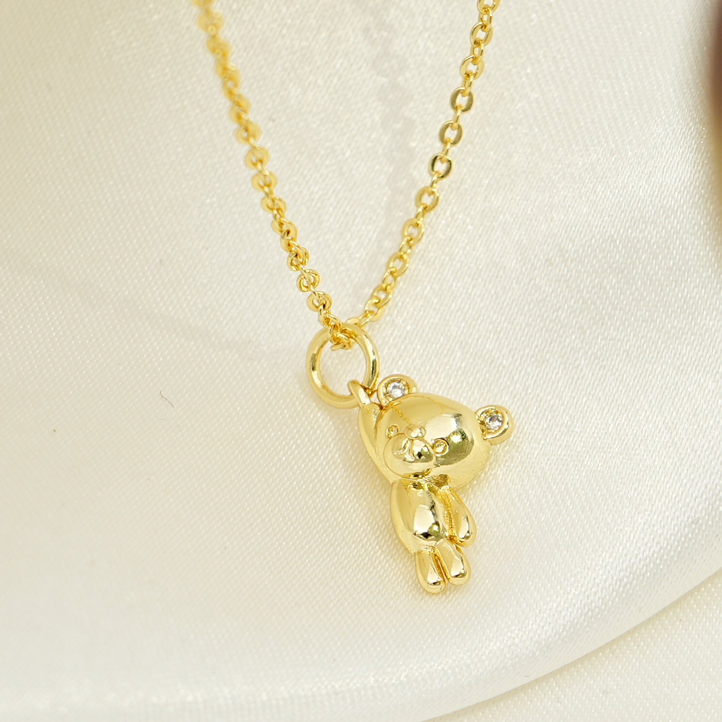Gold Mini Teddy Bear Charm