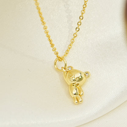 Gold Mini Teddy Bear Charm