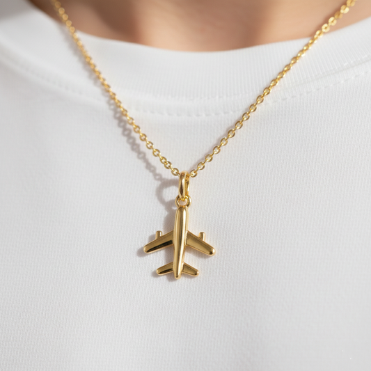 Mini Airplane Pendant Necklace