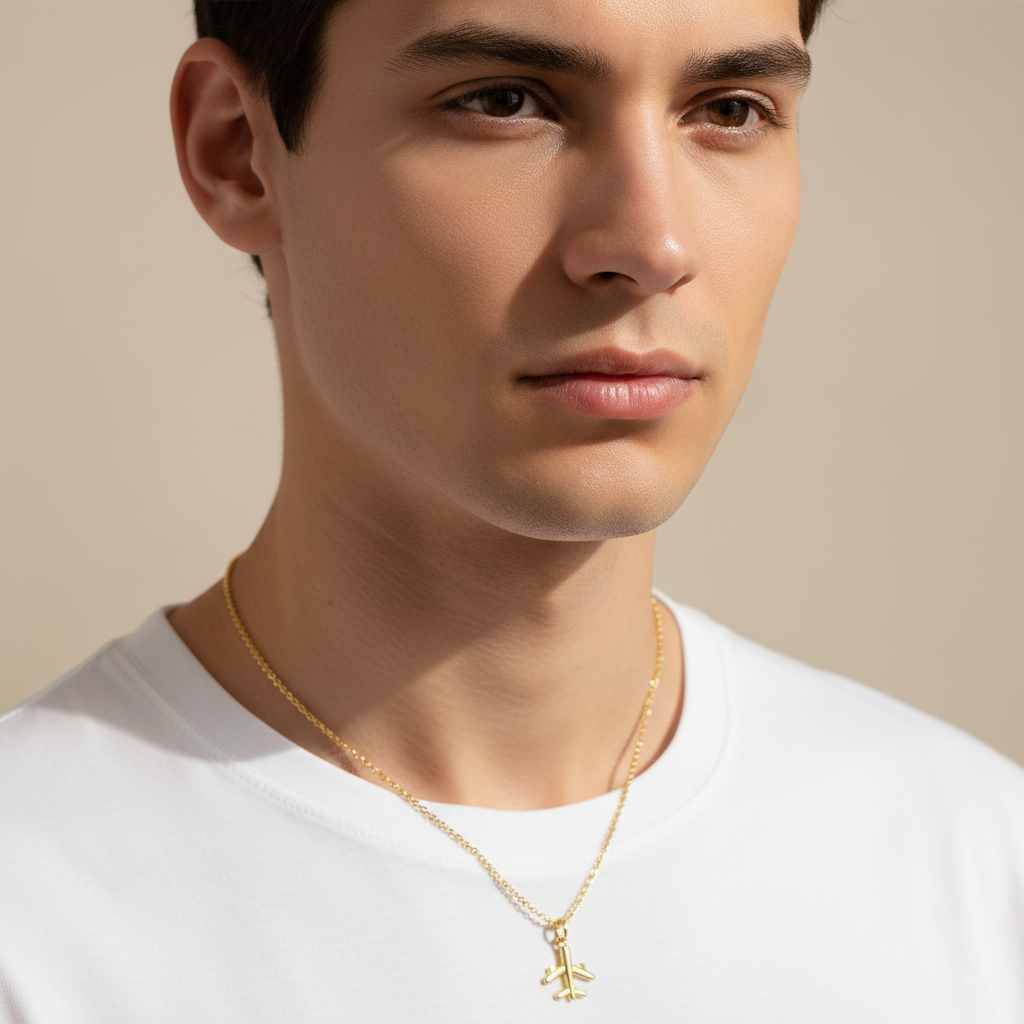 Mini Airplane Pendant Necklace