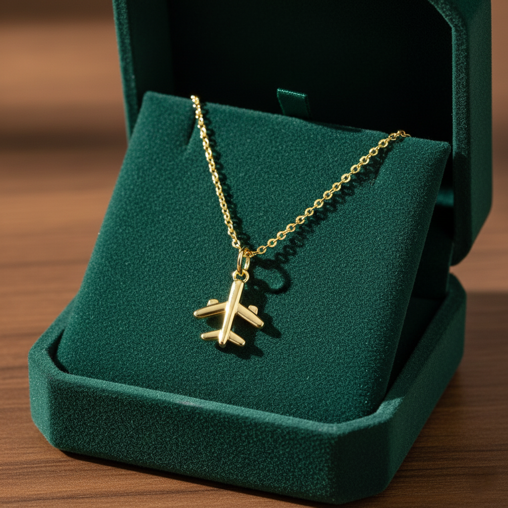 Mini Airplane Pendant Necklace