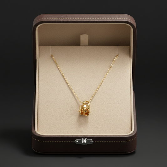Gold Tulip Charm Necklace