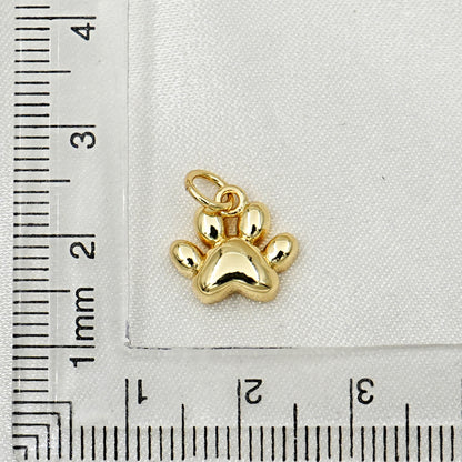 Gold Paw Print Charm