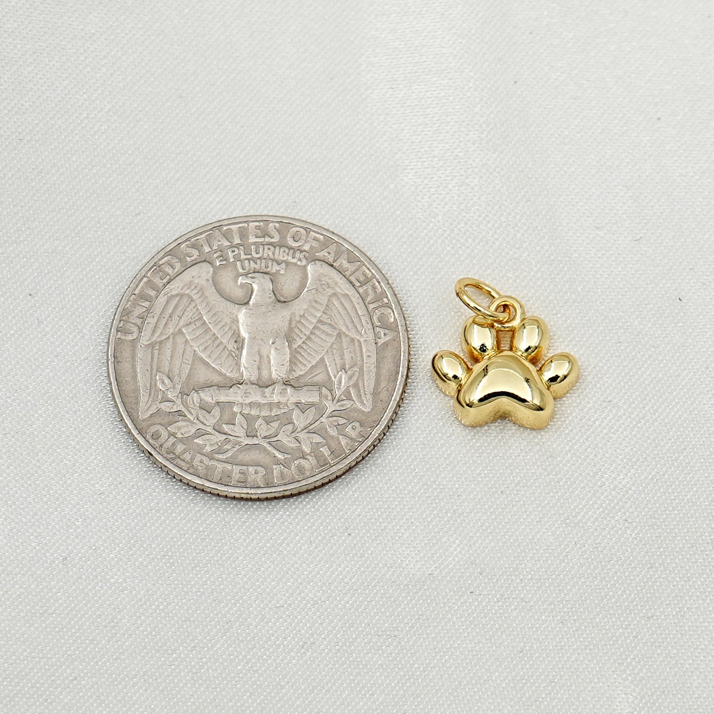 Gold Paw Print Charm