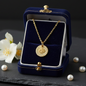 Evil Eye Gold Medallion Necklace