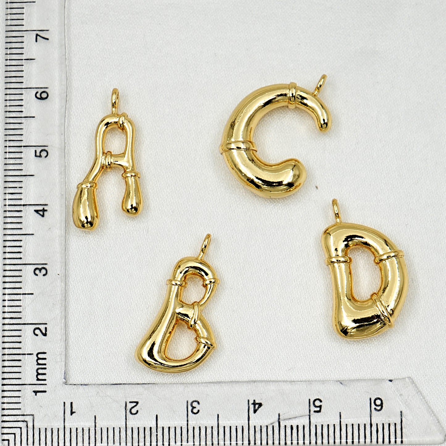 Gold Alphabet Initial Charm
