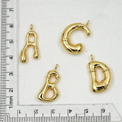 Gold Alphabet Initial Charm