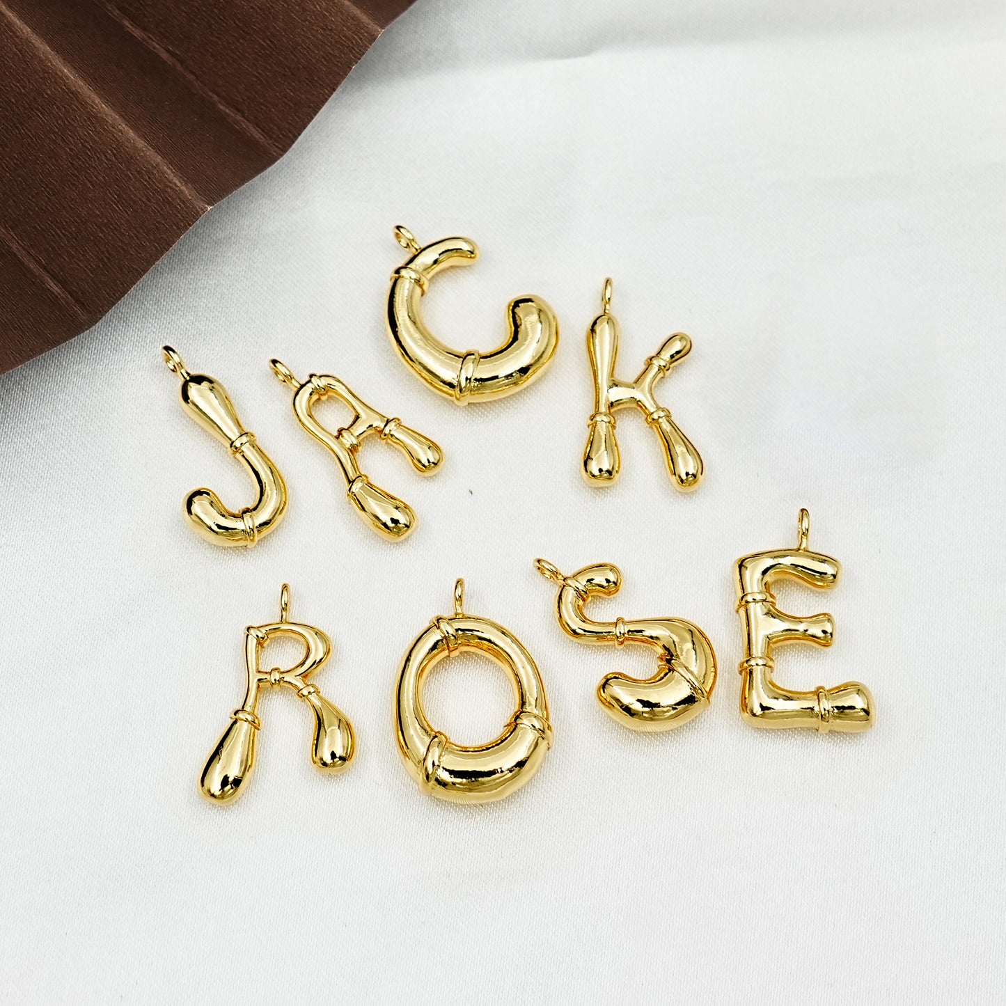 Gold Alphabet Initial Charm