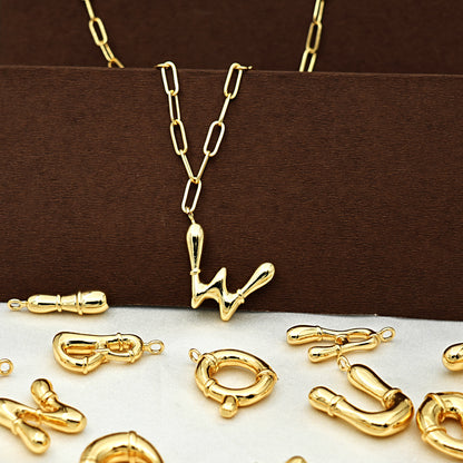 Gold Alphabet Initial Charm