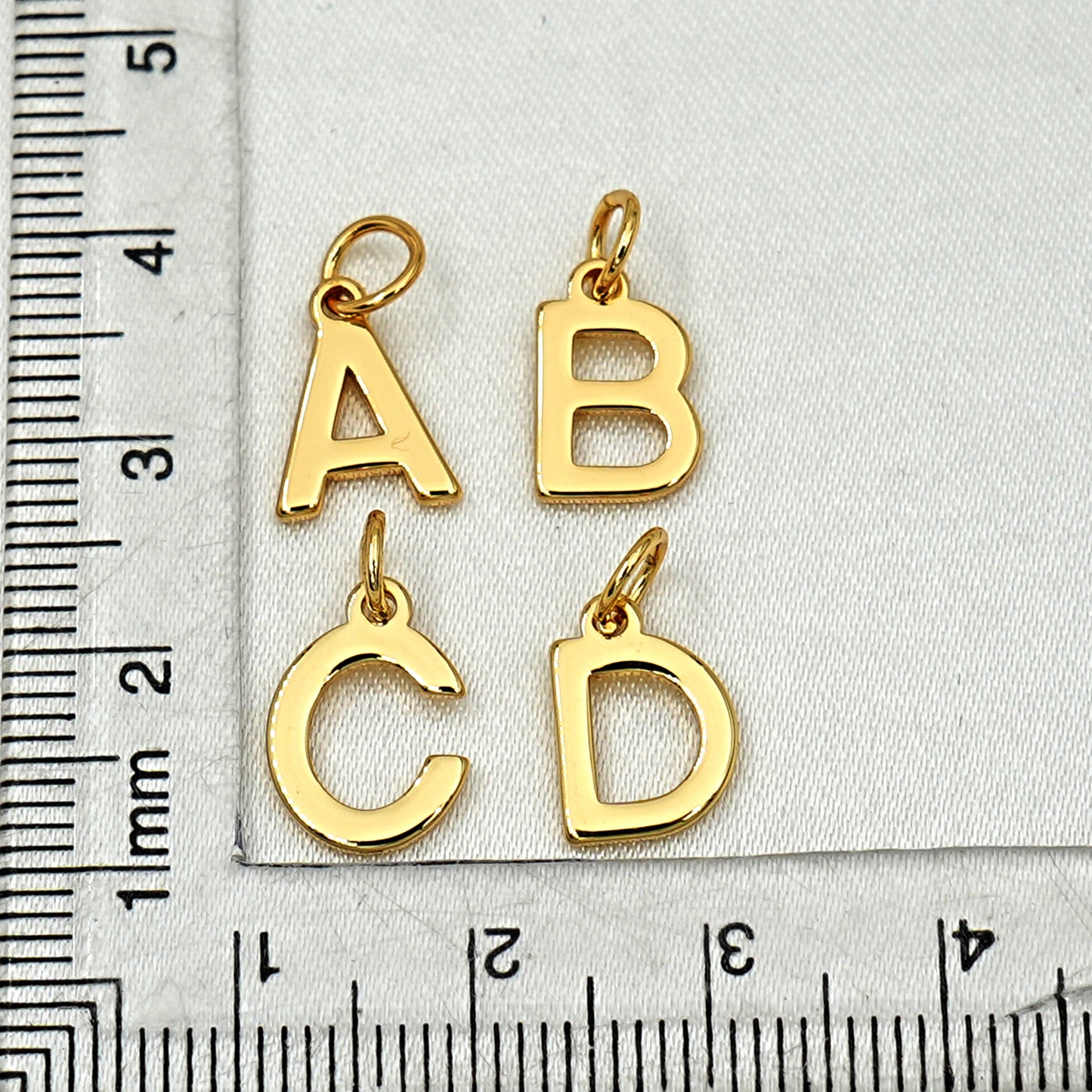 Gold Simple Alphabet Initial Charm