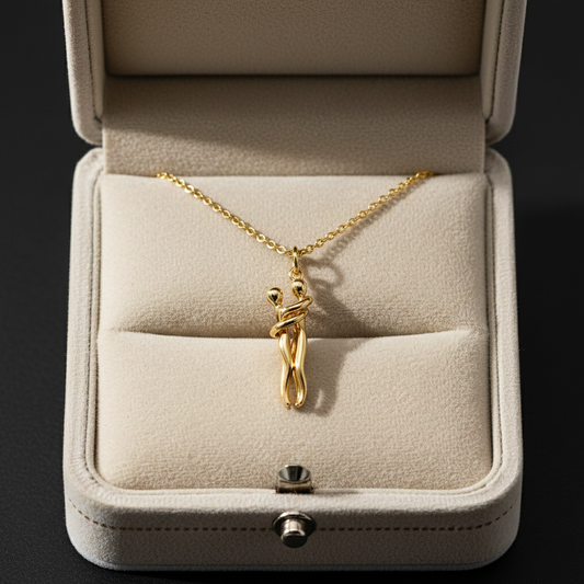 Eternal Embrace Gold Pendant Necklace