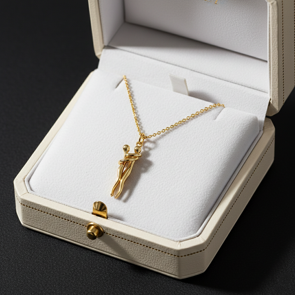 Eternal Embrace Gold Pendant Necklace