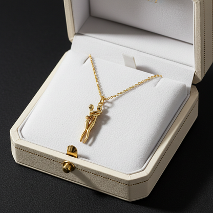 Eternal Embrace Gold Pendant Necklace