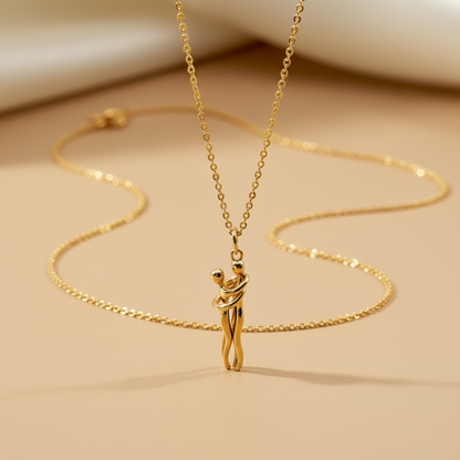 Eternal Embrace Gold Pendant Necklace